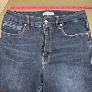 Good American Dark Blue cropped Denim jeans